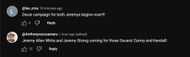A screenshot of a comment on the Deliver Me From Nowhere trailer (Image via YouTube)
